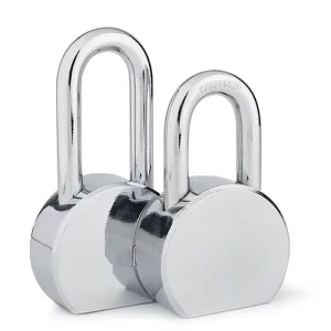Chrome Plated 65mm Round Steel Lock Heavy Duty Padlock with Brass Cylinder