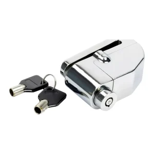 Chrome Waterproof Motorcycle Alarmed Disc Lock Anti theft Motorbike Disc Brake Padlock With Alarm for Bicycle Scooters Bike