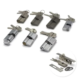 Copper Door Lock Cylinder with Keys for Wooden and Aluminum Doors