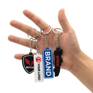 Custom 3D Soft Rubber Keyring PVC Pendant Style Promotional Gift Car Brand Shaped Key Ring for Branding Advertising