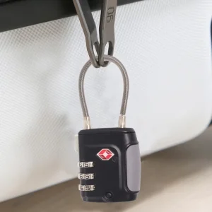 Custom Colors High Quality Cable 3 Digit Combination Lock TSA Approved Traveling Padlock Customs Padock