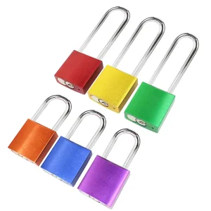 Custom Industrial Keyed Durable Lightweight Aluminum Safety Lockout Padlock with Colorful Options