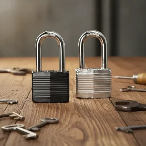 Custom Length Stainless Steel Square Padlock Factory Zinc Alloy with 4 Keys