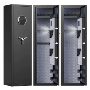 Custom Made Ilock GUNS1380 Single Door Long Gun Storage Cabinet Electronic Password Fingerprint Key Lock Direct Sales Export for