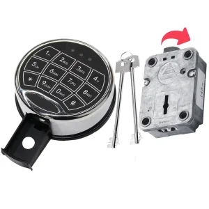Customized Digital Safe Lock For Gun Cabinet Safe Box With Anti Theft Feature Zinc Plated Password & Key Unlock High Safety