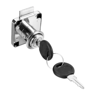 Cylinder Cam Drawer Lock with Keys Cabinet Locks 20mm Cylinder and Chrome Finish Security Locks for Cupboard Door Cabinet