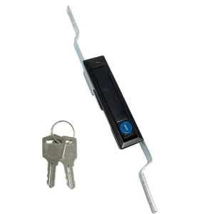 DL731 Zinc Alloy Swing Door Handle with 3-Point Lock Key Unlock Industrial Plane Rod Control Lock