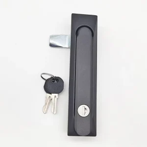 DL861-1 Swing Handle Lock For Cabinet Doors Hotel Use Black Zinc Alloy Carbon Steel Furniture Lock