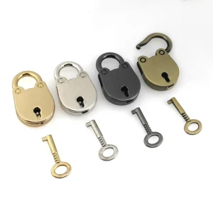 Decorative Padlock for Boxes Latches Zinc Alloy Padlock with Key Metal Padlock for Luggage Suitcase Accessories