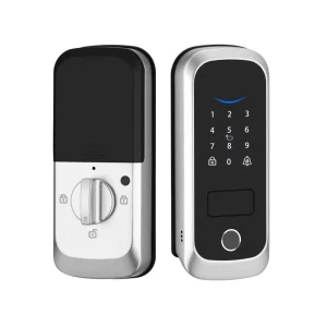 Digital Fingerprint Door Lock with Card and Password Access, Aluminum Alloy, for Steel, Wood, and Aluminum Doors