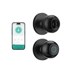 Digital Fingerprint Smart Round Knob Door Lock with App and Remote Control