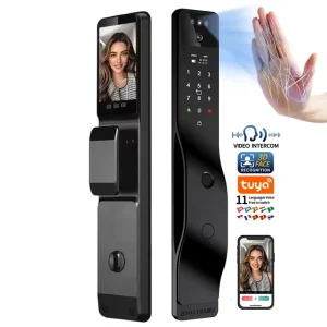 Digital Keypad Mortise Door Lock with 3D Face Recognition, Video Intercom and Camera