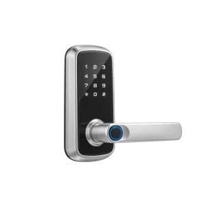 Digital Panel Lever Lock with Fingerprint App Control, Zinc Alloy Electronic Door Lock for Home