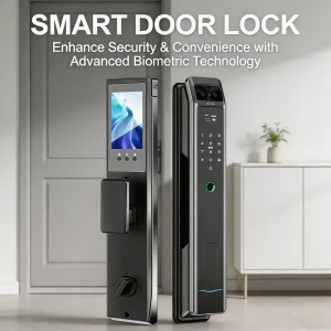 Digital Password Smart Electronic Door Lock with Fingerprint Card Key and 3D Face Recognition for Houses and Buildings