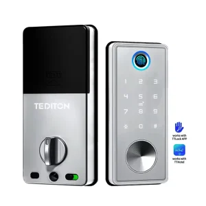 Digital Silver Electronic Front Door Smart Lock for Hotels