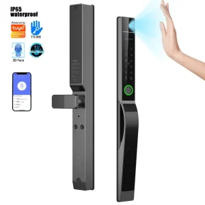 Digital Waterproof 3D Face Recognition Smart Door Lock with Memory Card Storage IP65 for Aluminum and Wood Doors