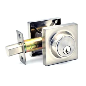 Door Lock Factory American Square Single-Cylinder Deadbolt with 2 Brass Keys