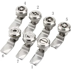Double Bit triangle one slot Type Cylinder Quarter Turn Cam Lock High Security Container Safety Lock