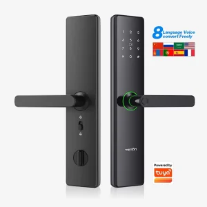 Double Sensor Smart Digital Door Lock Apartment Electronic Password Biometric Fingerprint Door Handle Lock