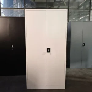 Double Swing Door Lockable Steel Freestanding Modern Apartment Wardrobe Custom Inner Metal