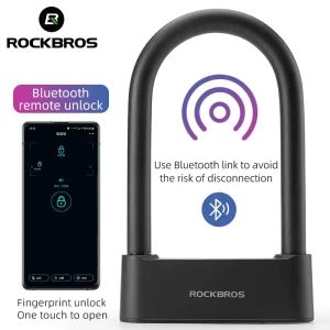 Durable Steel Alloy Motorcycle & Bicycle Lock Anti Theft for Waterproof Fingerprint Keyed