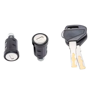 E62 Style Black Plastic Rear Box Lock Accessory with Key for Motorcycle and Other Applications Motorcycle Lock Cylinders