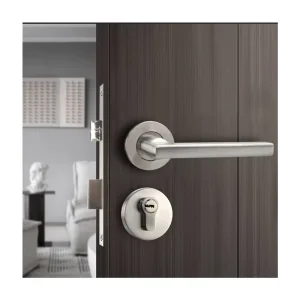 EN Standard 7250 Mechanical Lock Body with Straight Tube Lever Handle for Home Bedroom Wooden Doors