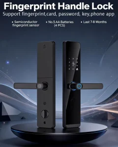 Electric Digital Fingerprint Smart Door Lock WiFi Mobile Control