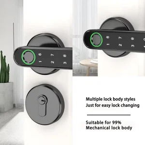 Electronic Digital Fingerprint Door Lock with Memory Card for Steel Doors, Bedrooms, Hotels, and Offices