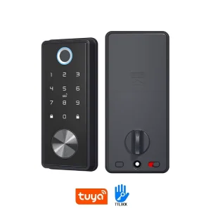 Electronic Digital Mortise Deadbolt Door Lock with WiFi App and Fingerprint Access