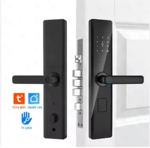 Electronic Fingerprint Lock Remote Unlock Digital Card Key Smart Door Lock for Wood Door with SDK Network USB Powered