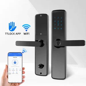 Electronic Front Door Lock Biometric Code Fingerprint App Smart Door Lock