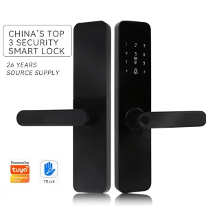 Electronic Handle Smart Door Lock with WiFi Keys and Fingerprint Access