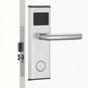 Electronic Hotel Door Lock Stainless Steel RFID Card Lock with Mechanical Key for Wood Doors