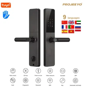 Electronic Smart Door Lock for Airbnb Homes Keyless Fingerprint Security Lock with Mobile App Remote Control