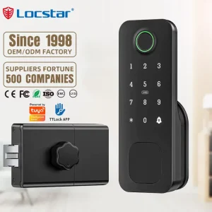 Electronic Tuya Digital Fingerprint Wireless Password Keyless Biometric Smart Door Lock WiFi