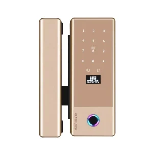 Electronic WiFi BLE App Automatic Fingerprint Door Lock with Mechanical Key for Glass Door