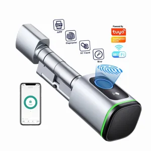 Euro Cylinder Fingerprint RFID Card Digital Mortise Smart Lock S1