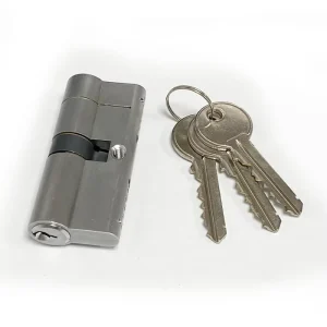 Euro Profile S-Keyway Solid Brass Door Lock Cylinder with Breaker Strip, 60mm, 3 Keys, Manufacturer