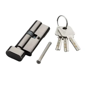 European Profile Black Solid Aluminum Alloy Ss zinc Single Brass Lock Cylinder