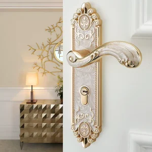 European-Style Mechanical Handle Lock for Indoor Wooden Doors Bedrooms or Rooms