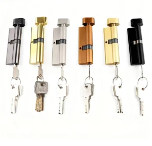 European Style Thumbturn Cylinder with Keys High Security Door Cylinder Lock for Bathroom