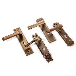 European Universal Door Lock Modern Wooden Bedroom Door Handle Silent Mechanical Lock for Apartments Indoor Hardware