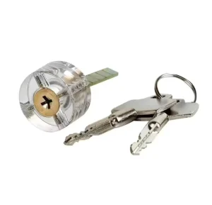Excellent Transparent Cross Padlock Lock Set Anti Rust Fingerprint Unlock Key Extractor Locksmith Tools