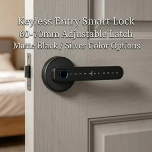 Exquisite Luxury Smart Lock Black Silver Zinc Alloy Body Fingerprint Graffiti Bluetooth HR Lock for Apartment Hospitality
