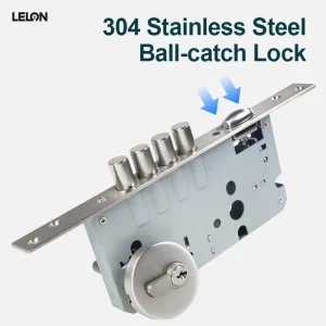 Exterior Outdoor High Security Anti theft Lock 304 Stainless Steel 4 Deadbolt 6085 European Mortise Windproof Door Accessory