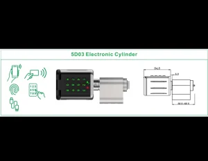Exterior Waterproof IP66 Scandinavian Smart Cylinder Lock with Fingerprint Code Card NFC Phone Access