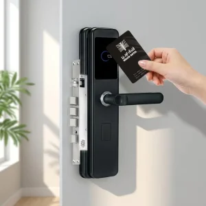 Factory 304 Stainless Steel Security Door Smart Lock Hotel RFID Card Electronic Door Handle Lock