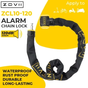 Factory Custom ART4 Bicycle Chain Lock 120dB Anti Theft Security Alarm System IP67 Waterproof Dust Proof Portable For Outdoor