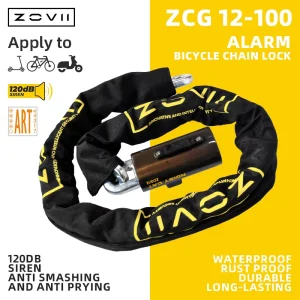 Factory Custom CE-Certified IP67 Waterproof Bike Chain Lock, Drill-Resistant, 100cm Length